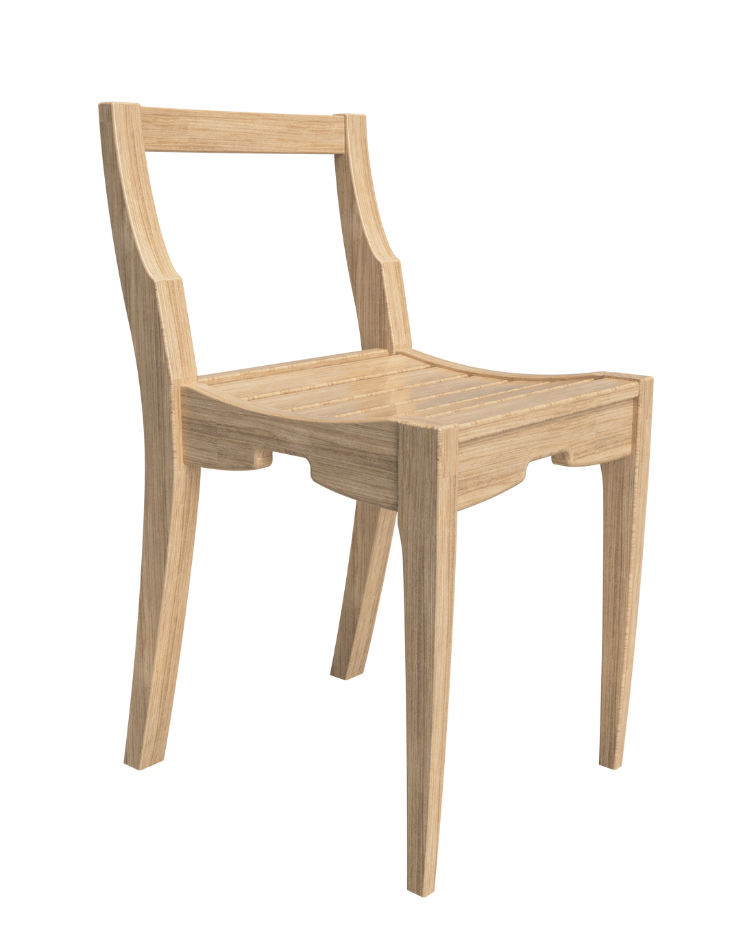 Wood chair 3d