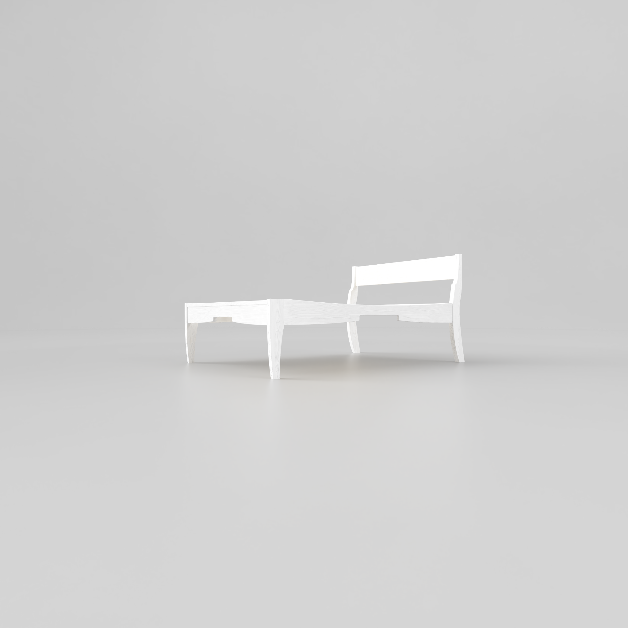 white mathewson standard bed frame