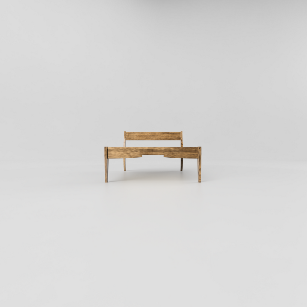 front of mathewson standard walnut bed frame