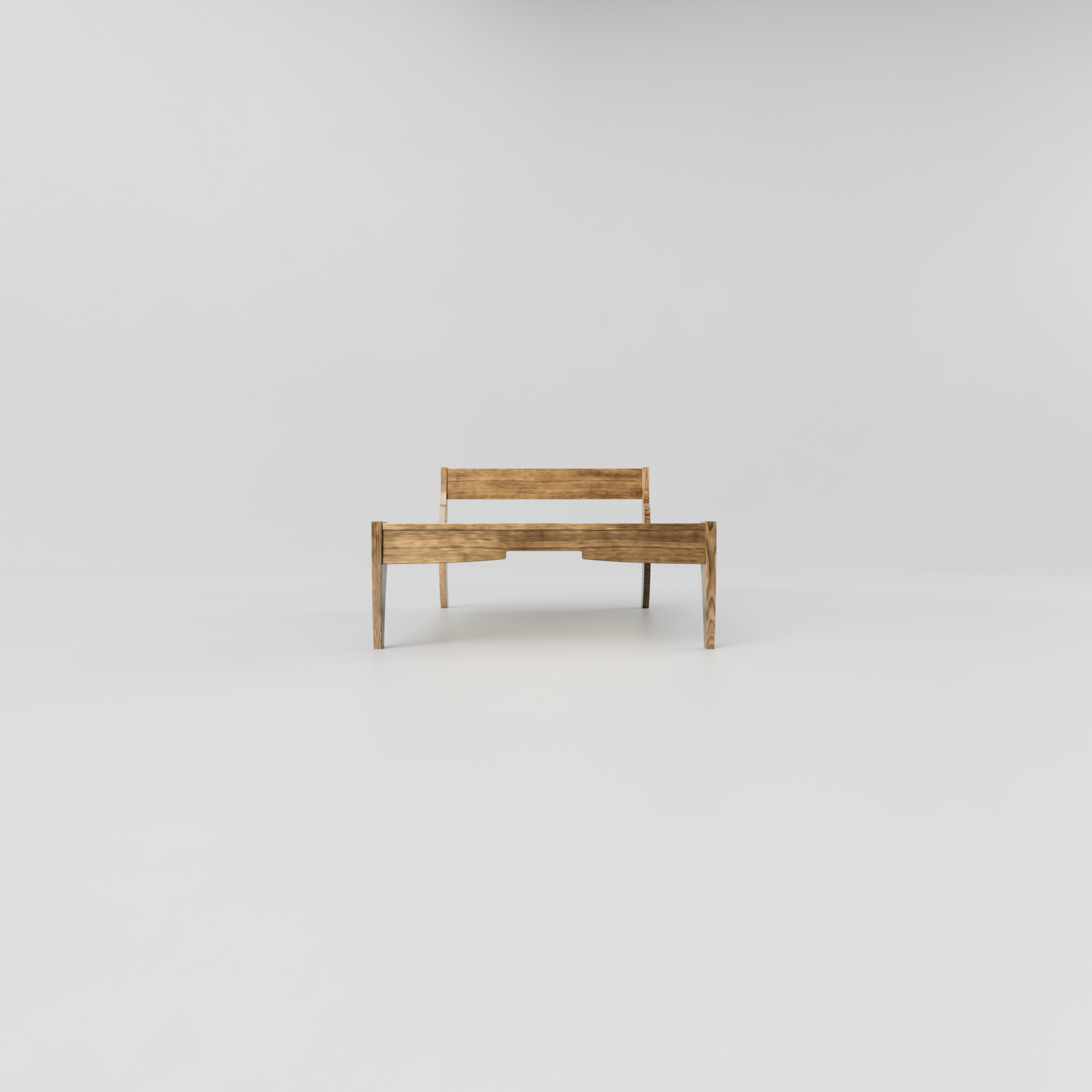 front of mathewson standard walnut bed frame