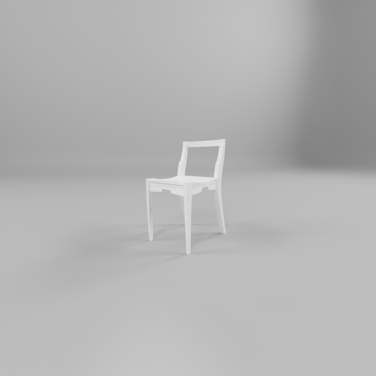 white wood chair