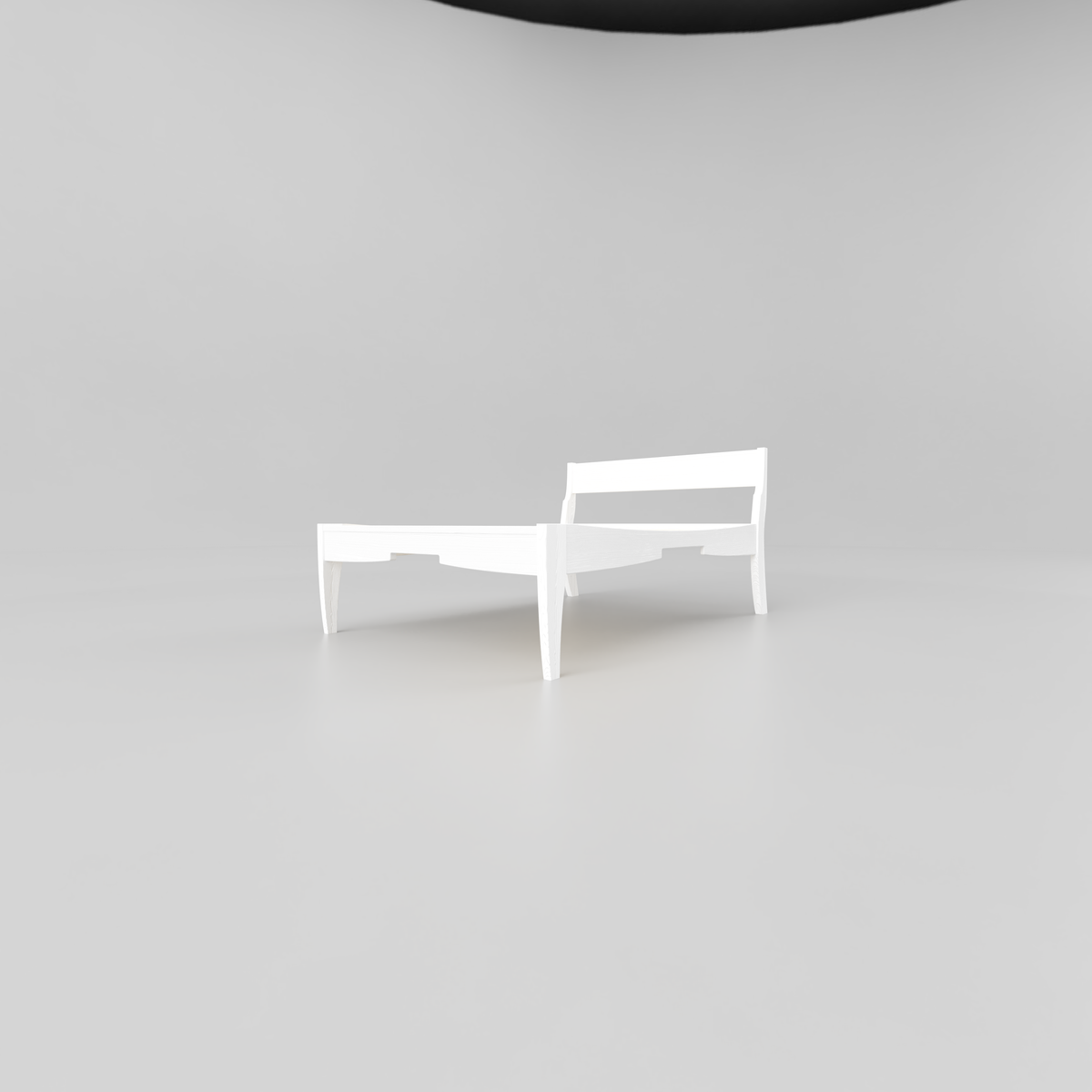 white bed frame